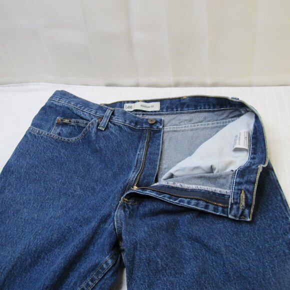 Lee Jeans Men Size 38 X 30 Blue Denim Regular Fit Medium Wash Western Normcore G - Picture 14 of 15